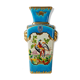 Longwy enamel vase - Art Deco - exotic elephant decoration