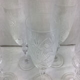 6 Baccarat crystal flutes made in france