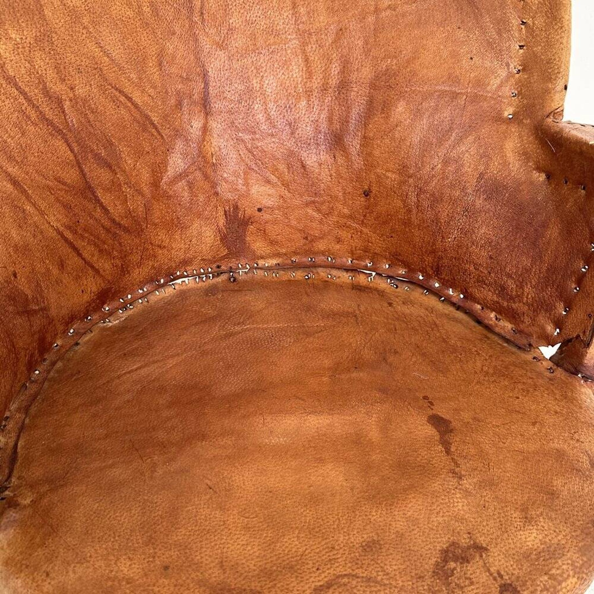 Mid-Century Modern Mexican Equipales Armchair in Leather and Wood, 1970