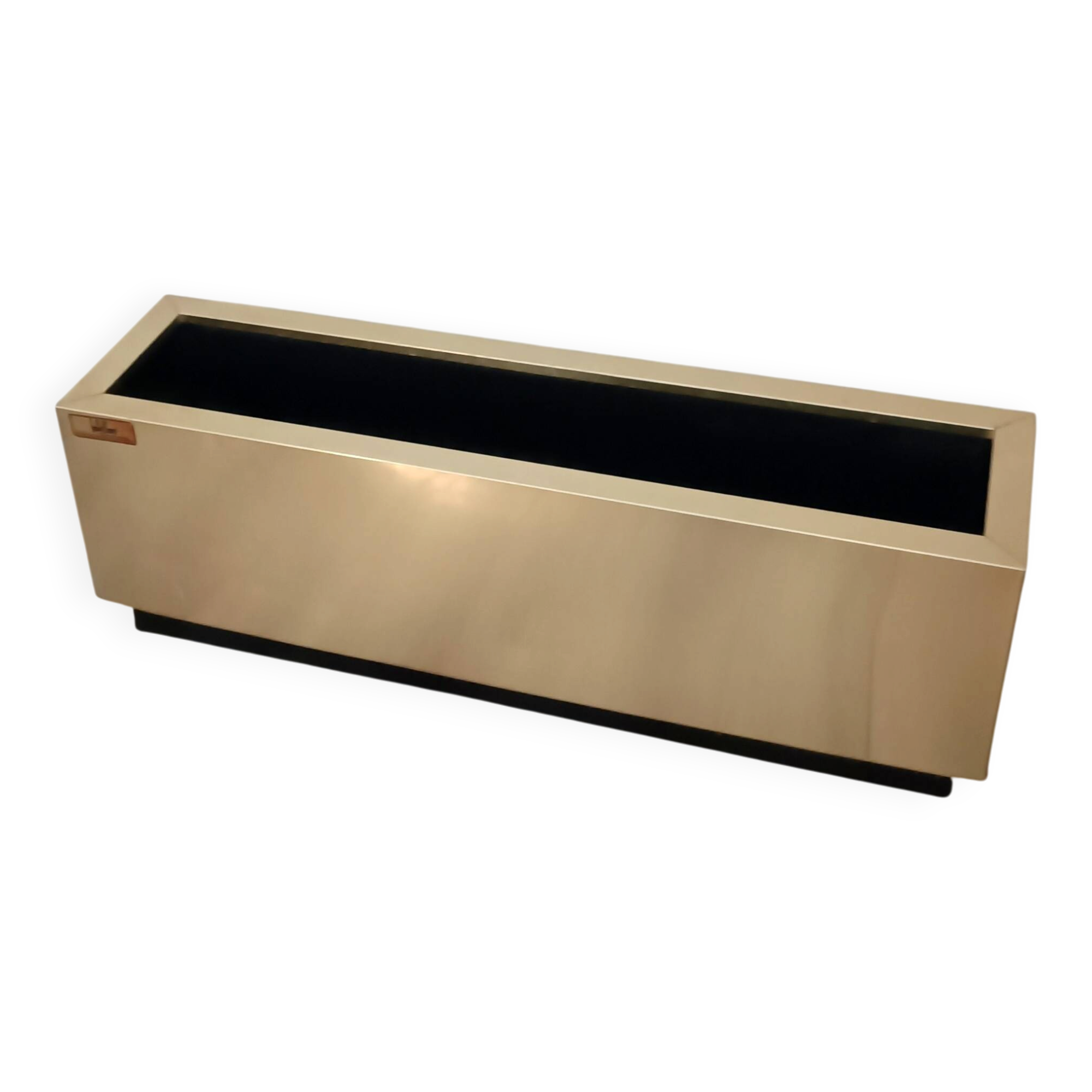 Brass planter by Hobby Flowers Barcelona 1990s