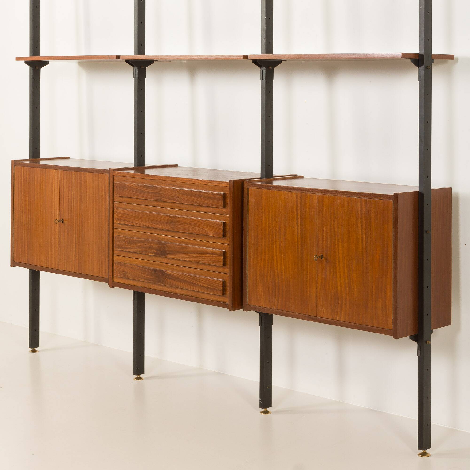 Italian mid century  floor to celling room divider or a bookcase.