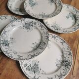 Assiettes plates anciennes H.C, terre de fer