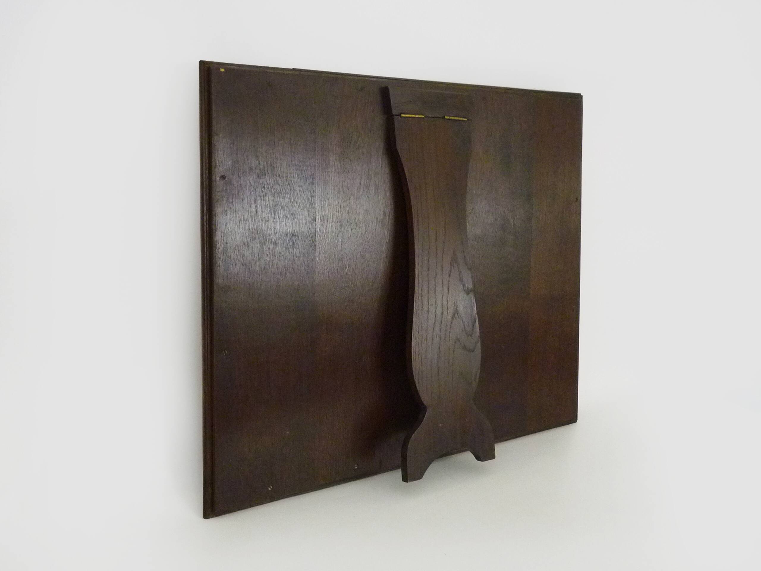 Very large Psyche Mirror in walnut wood. Orthodox bible mirror. 19th century. 53X63 cm - 20.86X24