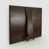 Very large Psyche Mirror in walnut wood. Orthodox bible mirror. 19th century. 53X63 cm - 20.86X24