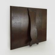 Very large Psyche Mirror in walnut wood. Orthodox bible mirror. 19th century. 53X63 cm - 20.86X24