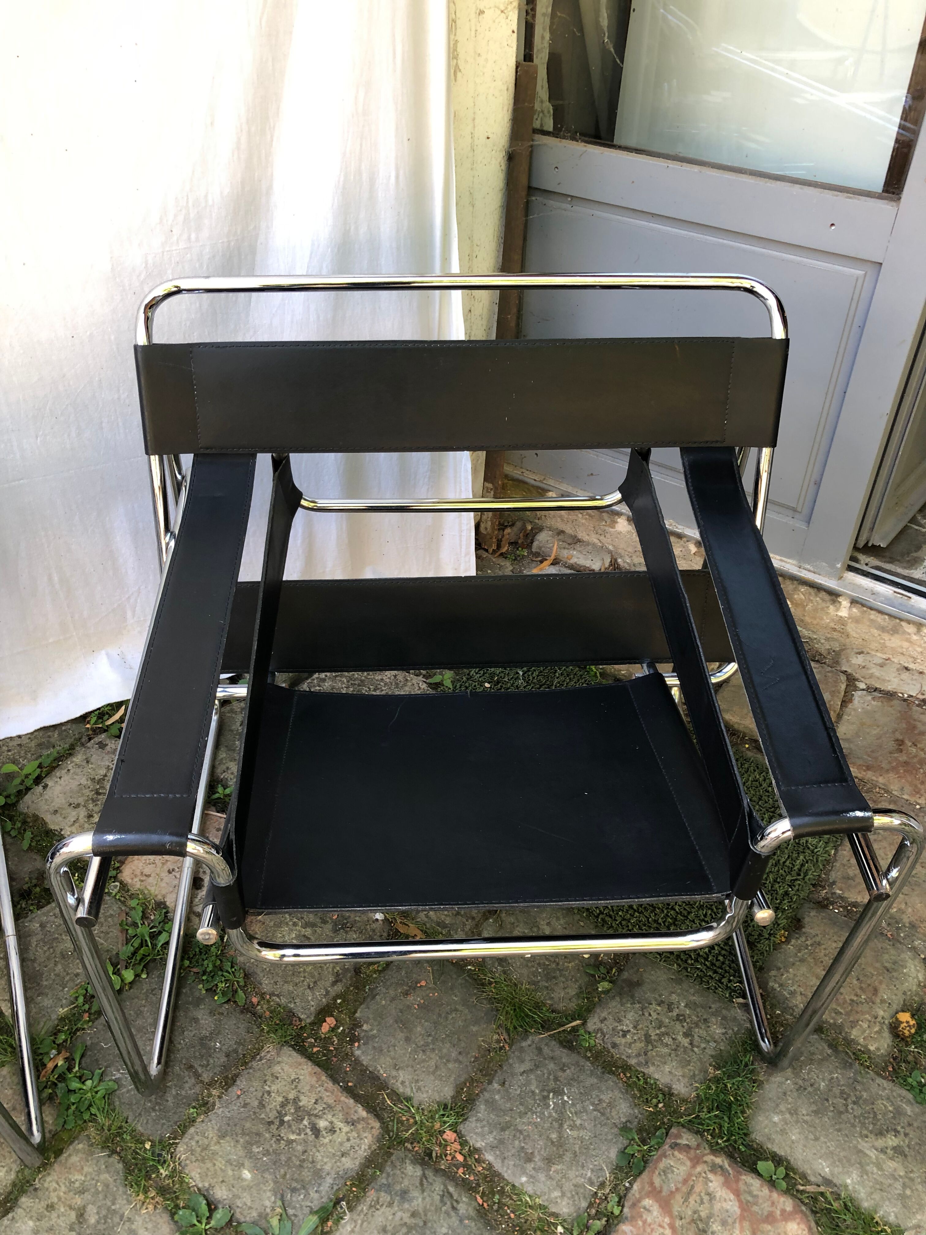 Pair of Wassily armchairs by Marcel Breuer