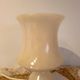 White alabaster lamp, sculpted, retro chic vintage.