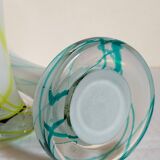 Duo of makora blown glass soliflores (krosno, poland) 1970s