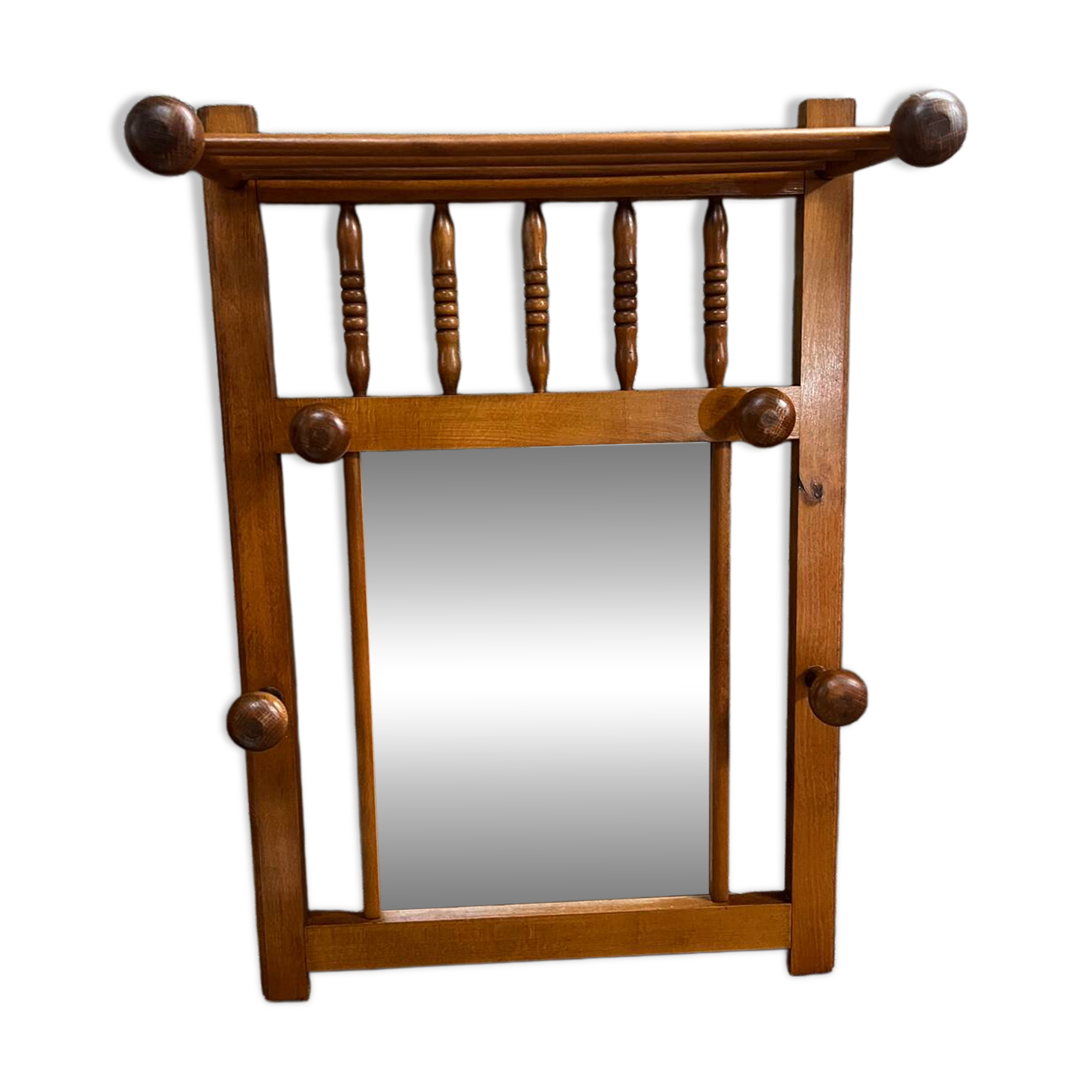 Wooden coat rack for the cloakroom