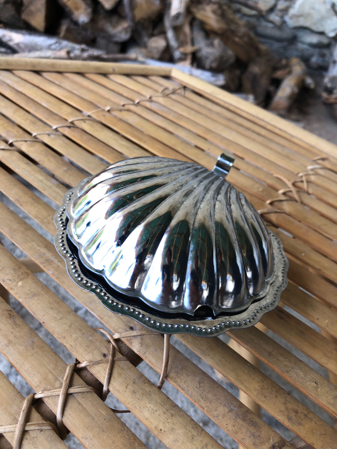 Butter dish/pocket tray • shell, vintage