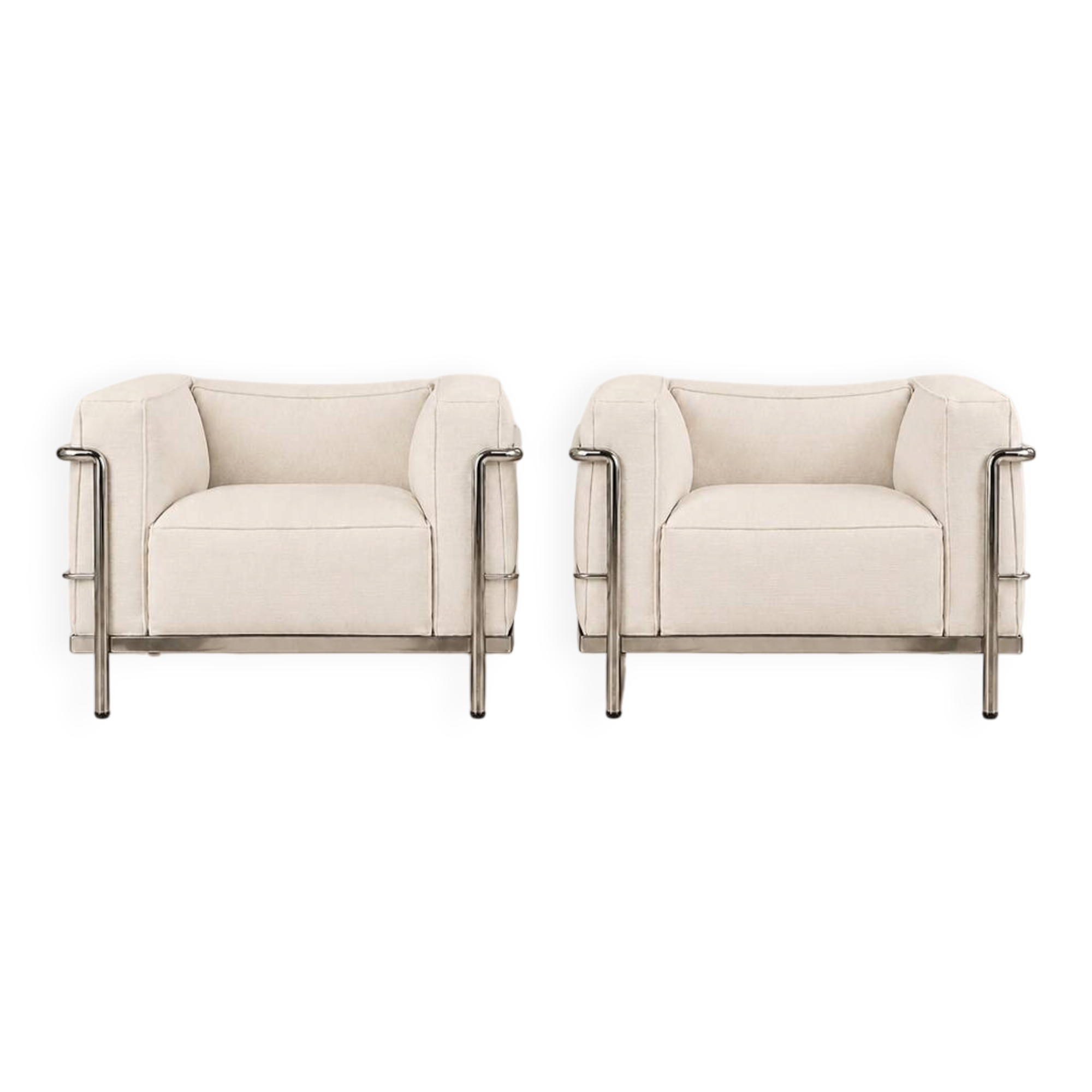 2 LC3 armchairs by Le Corbusier