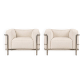 2 LC3 armchairs by Le Corbusier