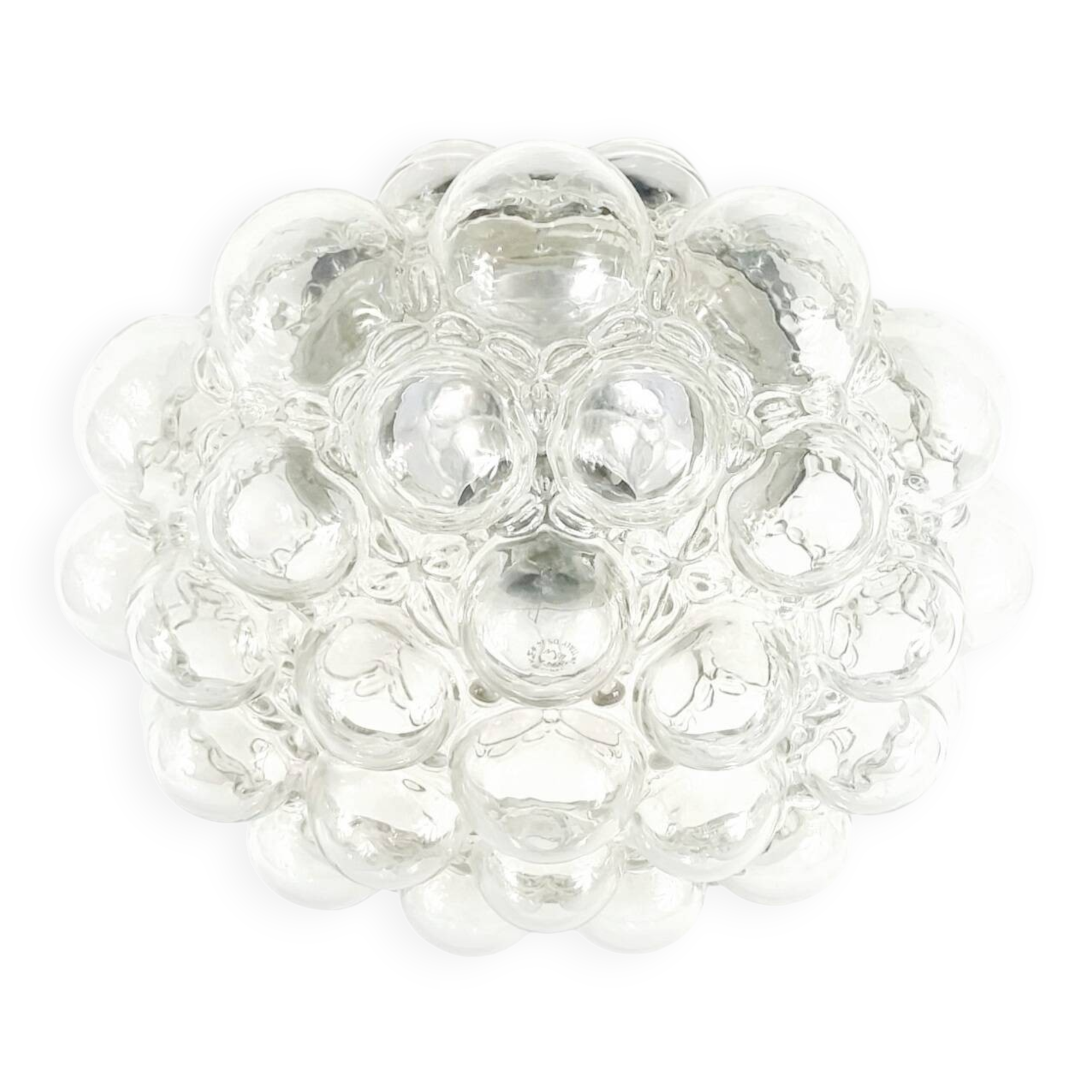 Large Mid-Century Bubble Glass Ceiling Light by Helena Tynell for Limburg, Germany, 1960s/1970s