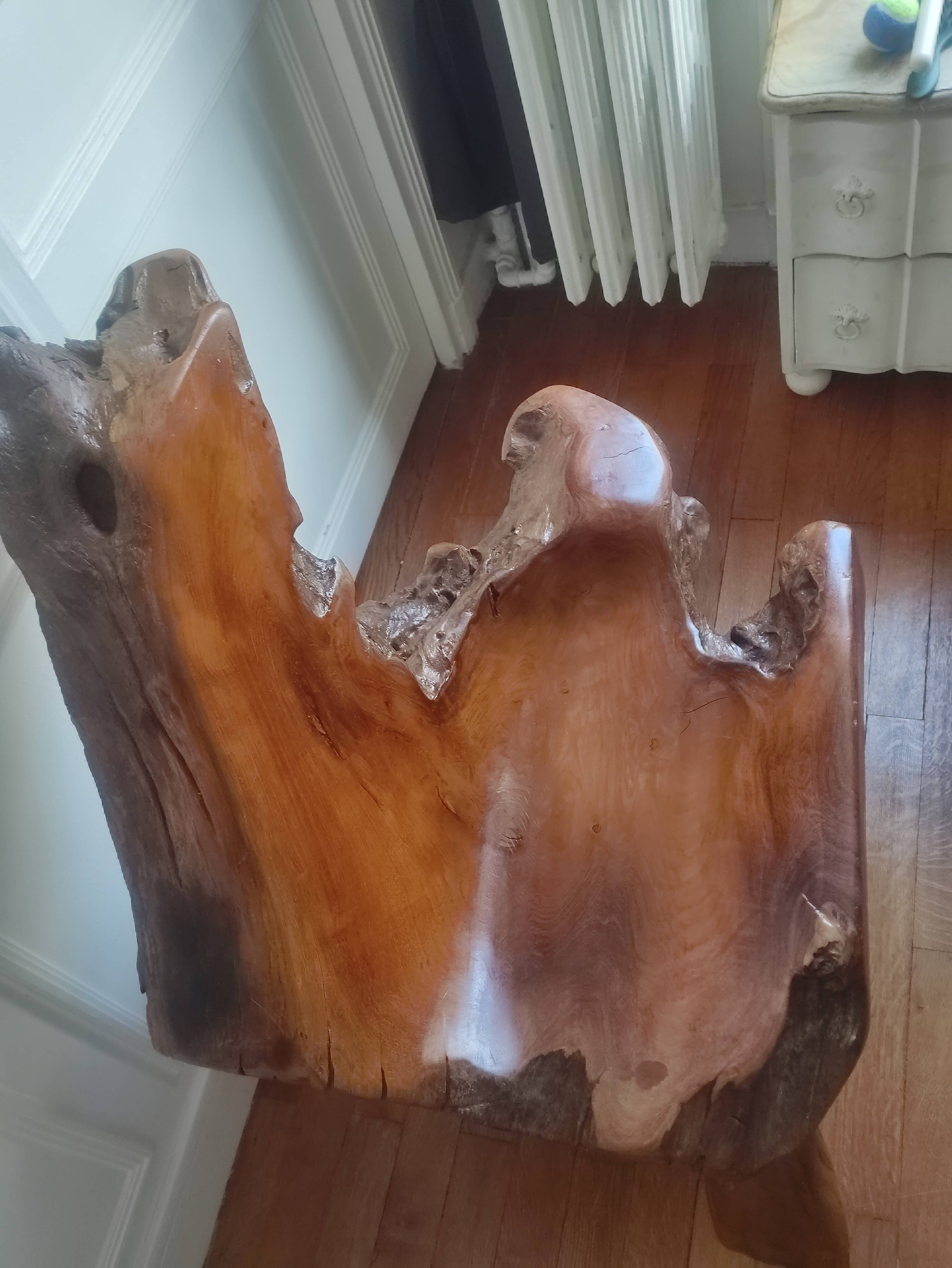 Exotic wood armchair