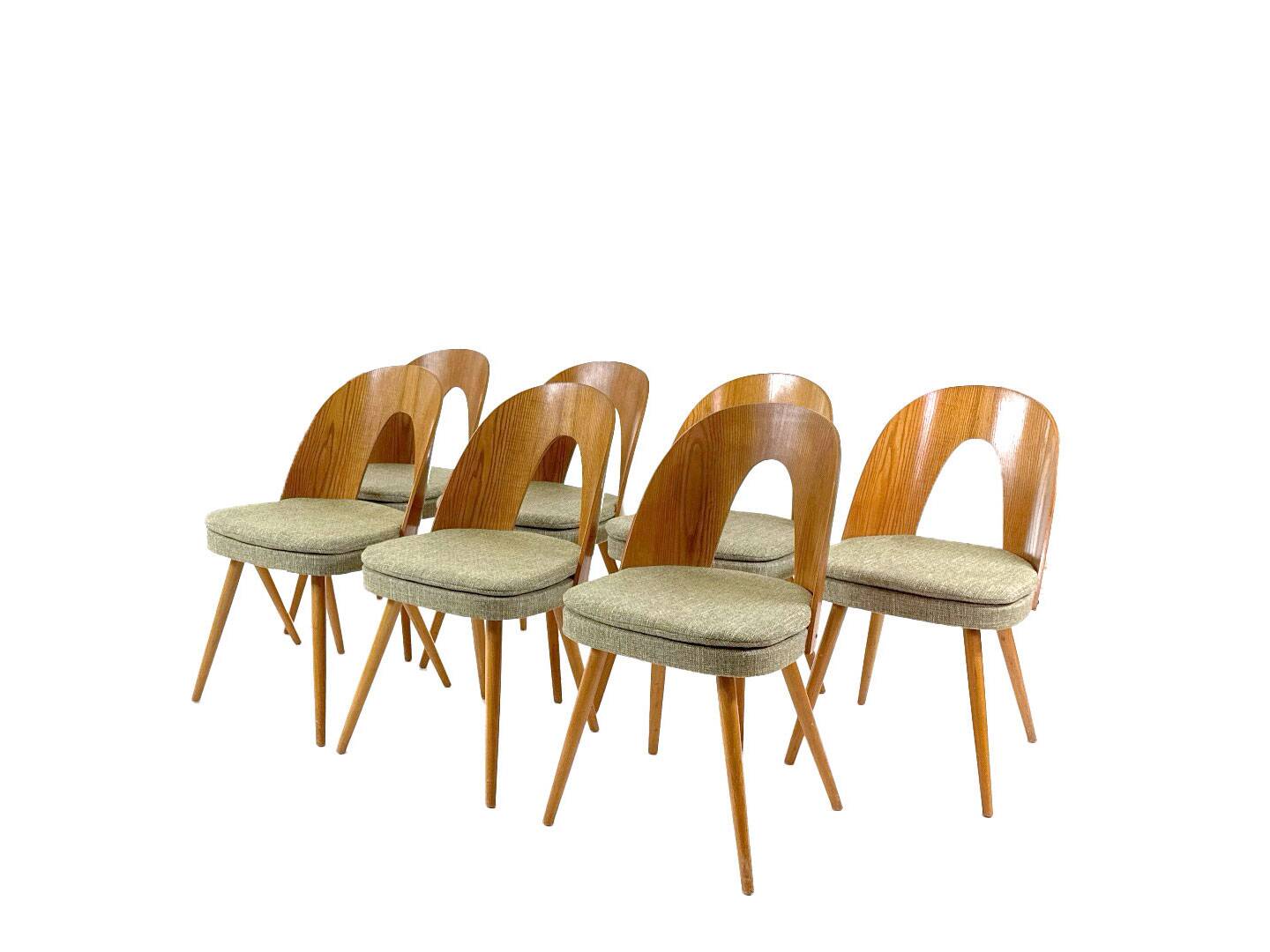 9 vintage designer dining chairs by Antonín Šuman for Tatra