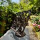 Porte revues lutrin en fer forgé Art Nouveau