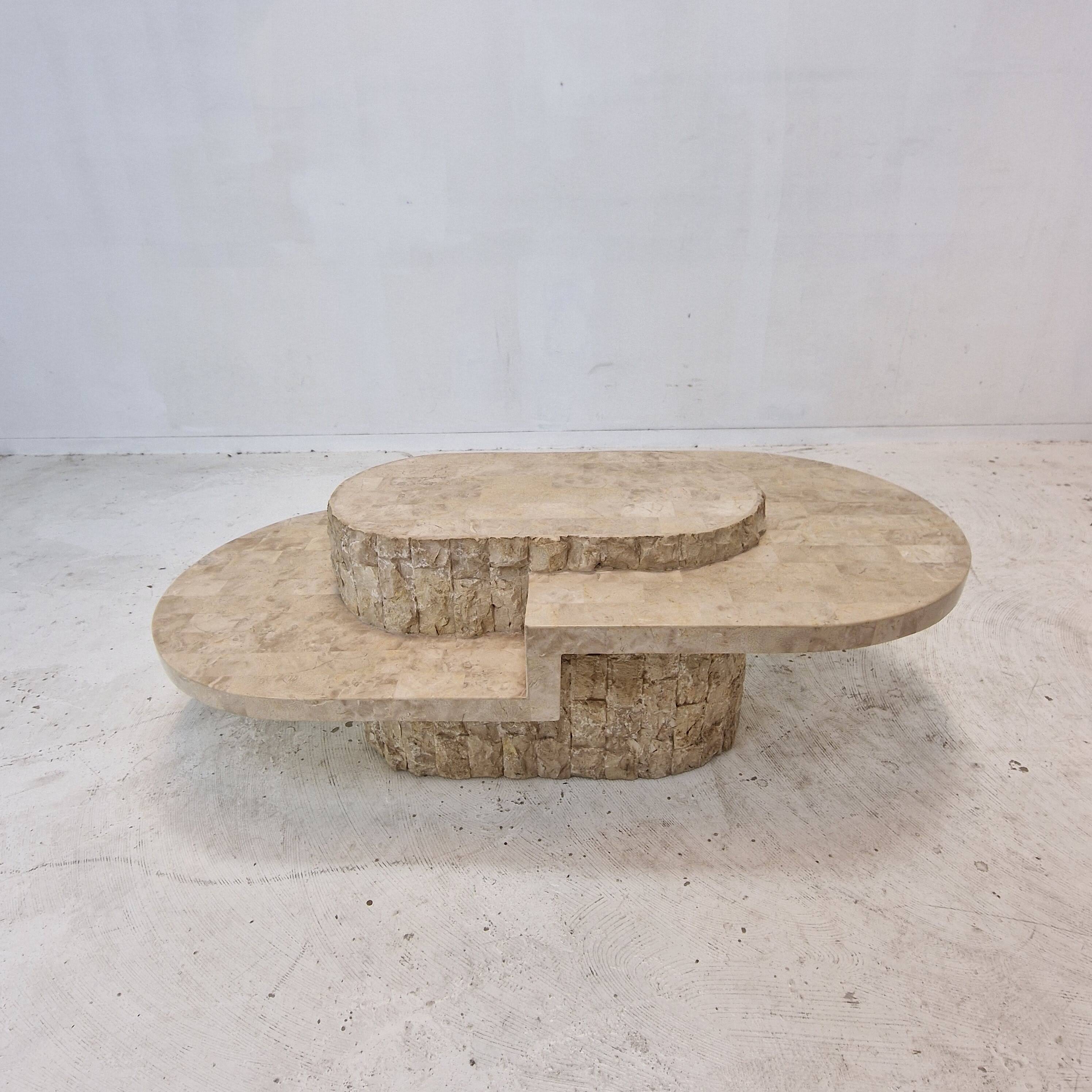 Mactan or Fossil Stone Coffee Table by Magnussen Ponte, 1980s