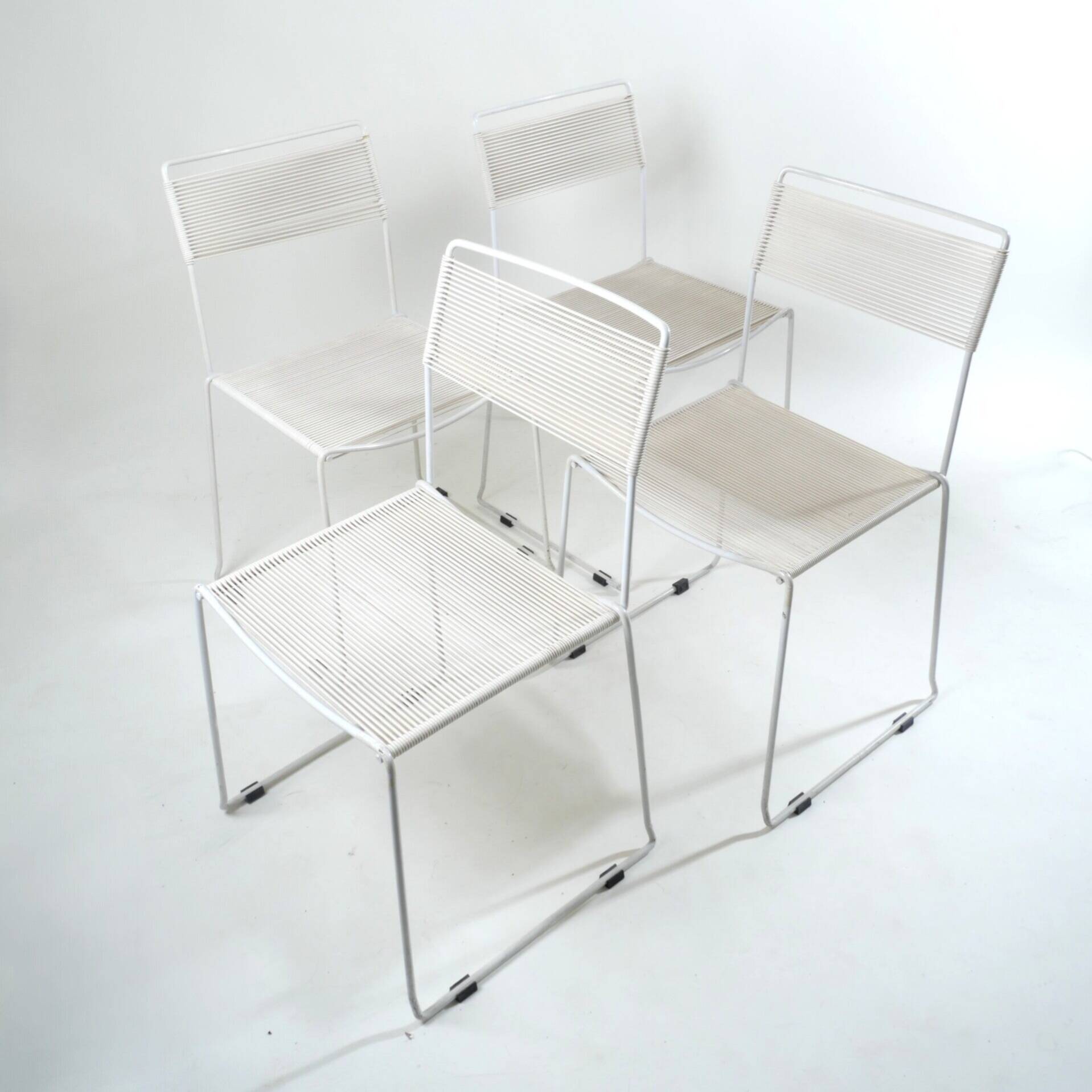 4 chaises Jodi « spaghetti » par Sintesi, Italie 1980