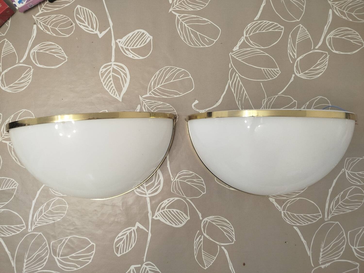 Vintage Metalarte wall sconces – half-moon
