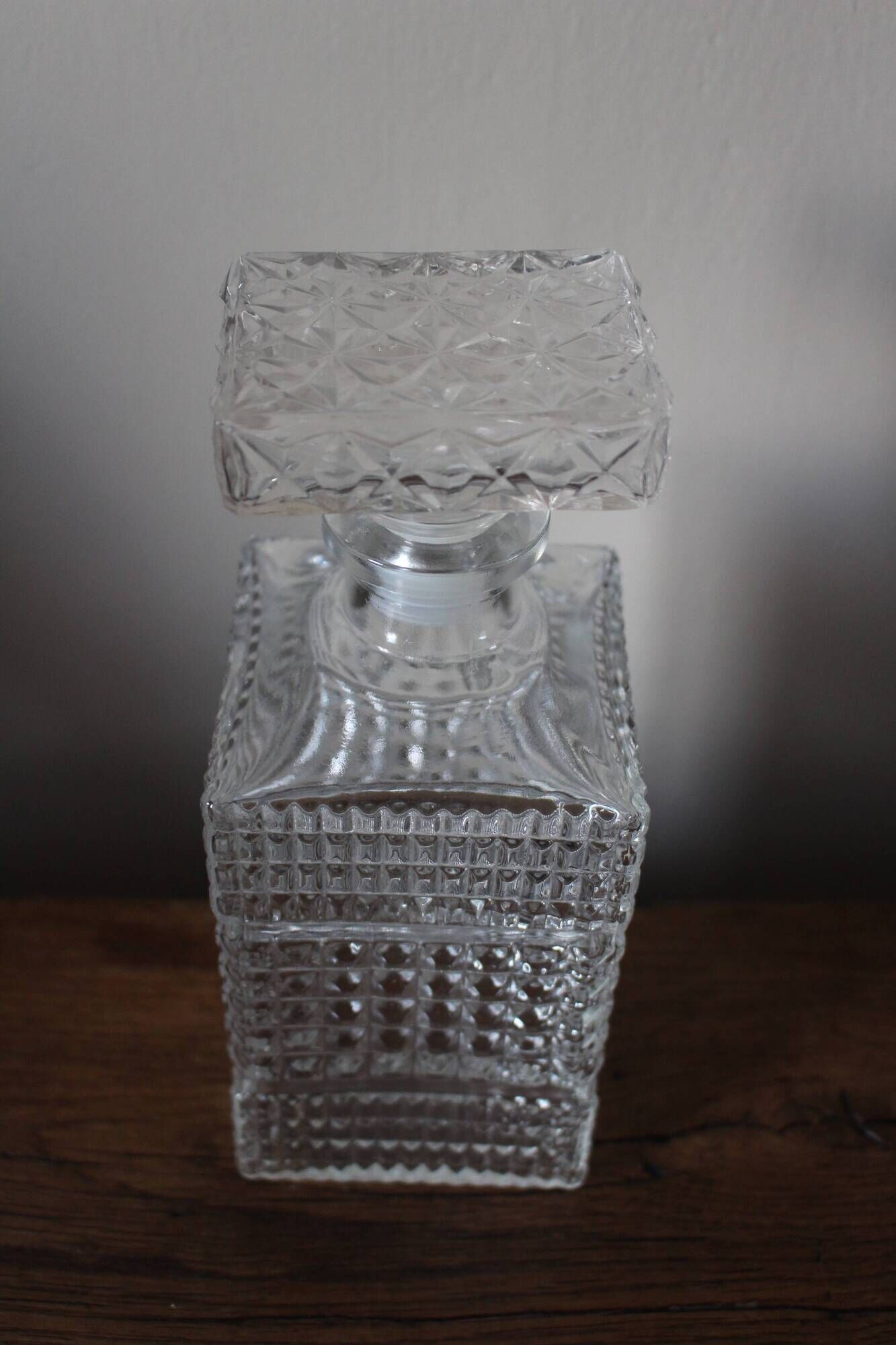Glass Whiskey Decanter, 80s
