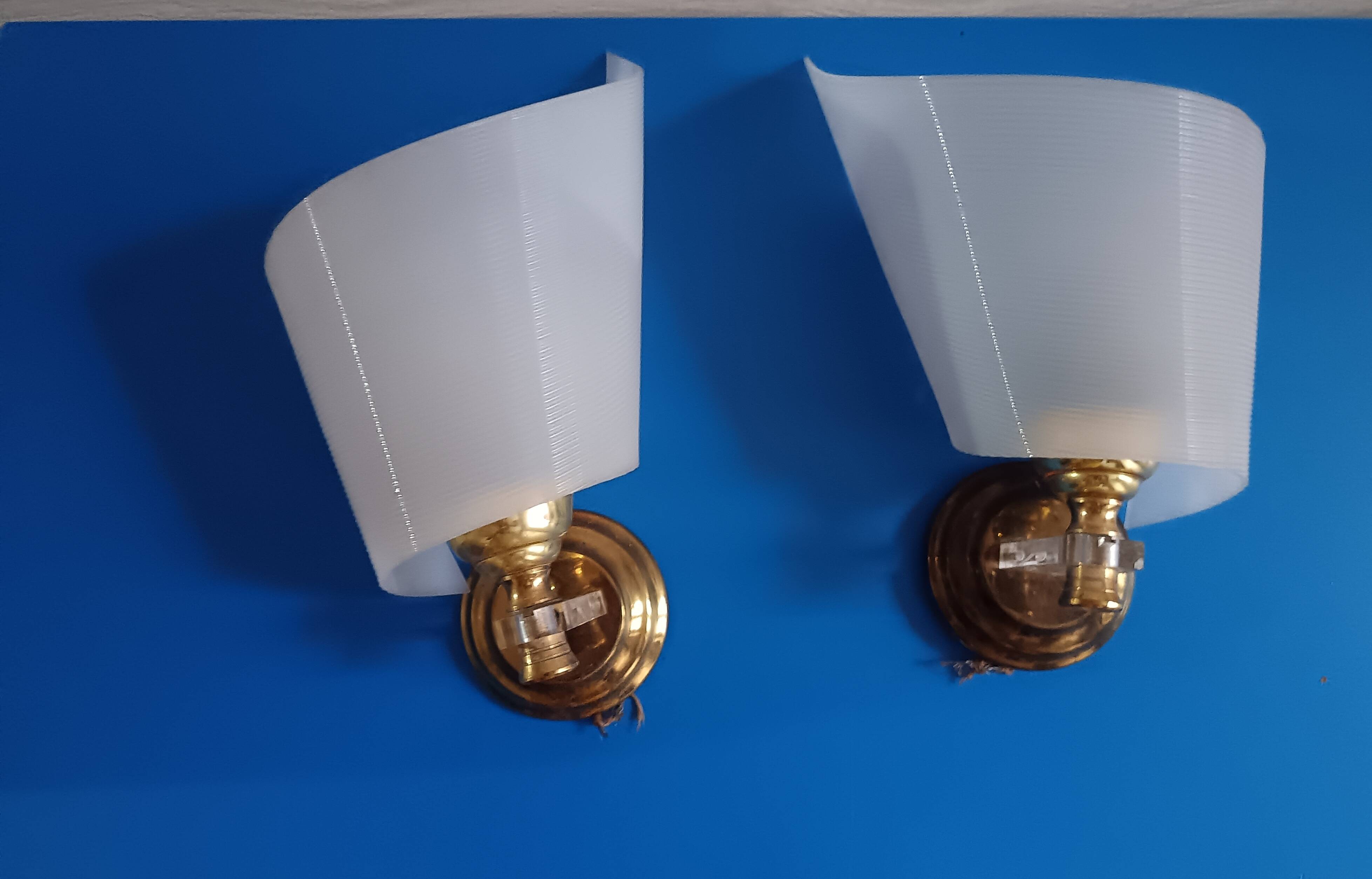 2 Appliques Année 50, laiton, plastique