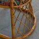 Set of 6 sculptural vintage bamboo dining chairs, modern Danish design, made in the 1960s.