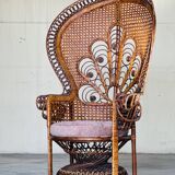 Fauteuil paon vintage de style balinais