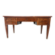 Louis XVI style flat desk in walnut and veneer, 19th century.