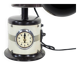 Black and white table lamp made from a 1940s solar lamp.