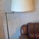 Walter von Nessen brass swivel-arm floor lamp with uplight, 1960s