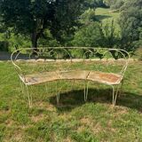 Banc demi-lune fer forgé