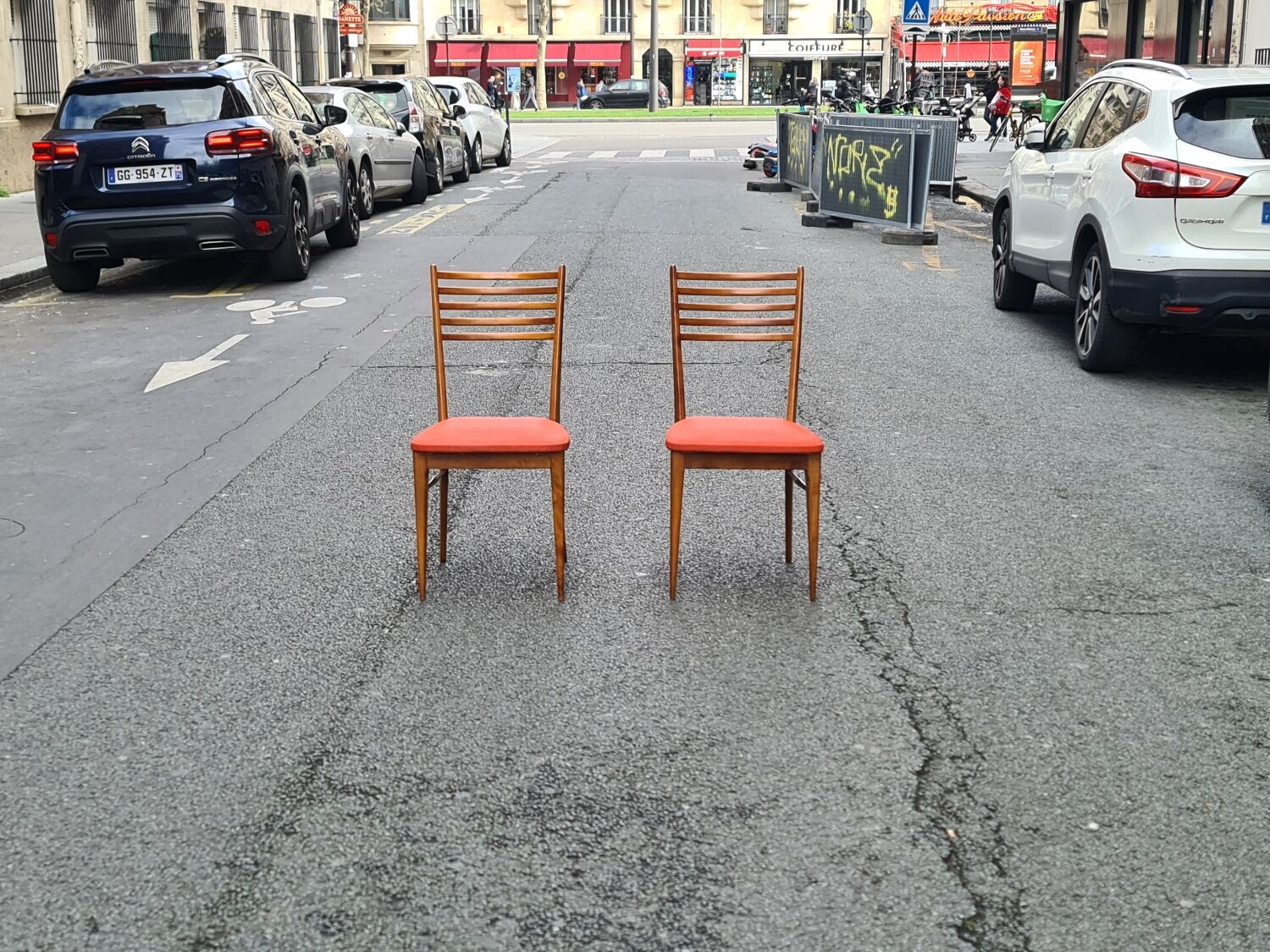 Paire de chaises scandinave 1960