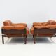 Ensemble de fauteuils MP-13 de Percival Lafer en cuir cognac