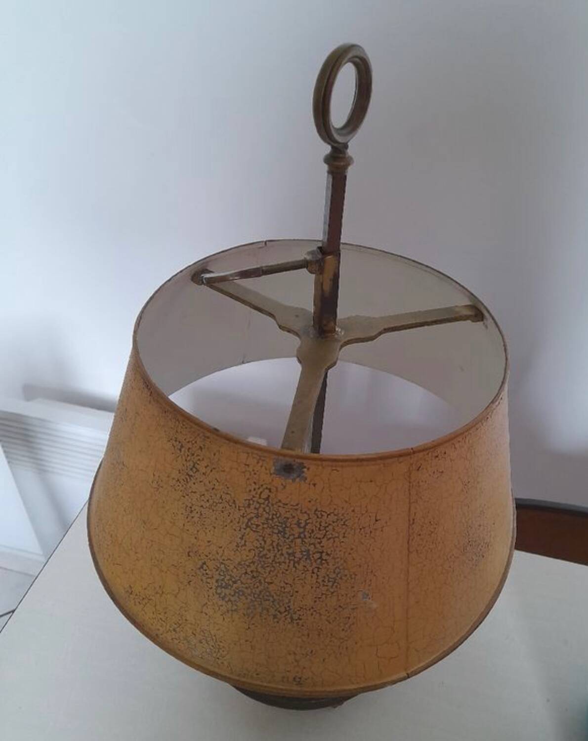 Old metal desk lamp