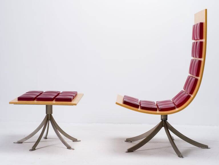 Saporiti Italia "Voyager" lounge chair and ottoman by Gaby Fois Dorell