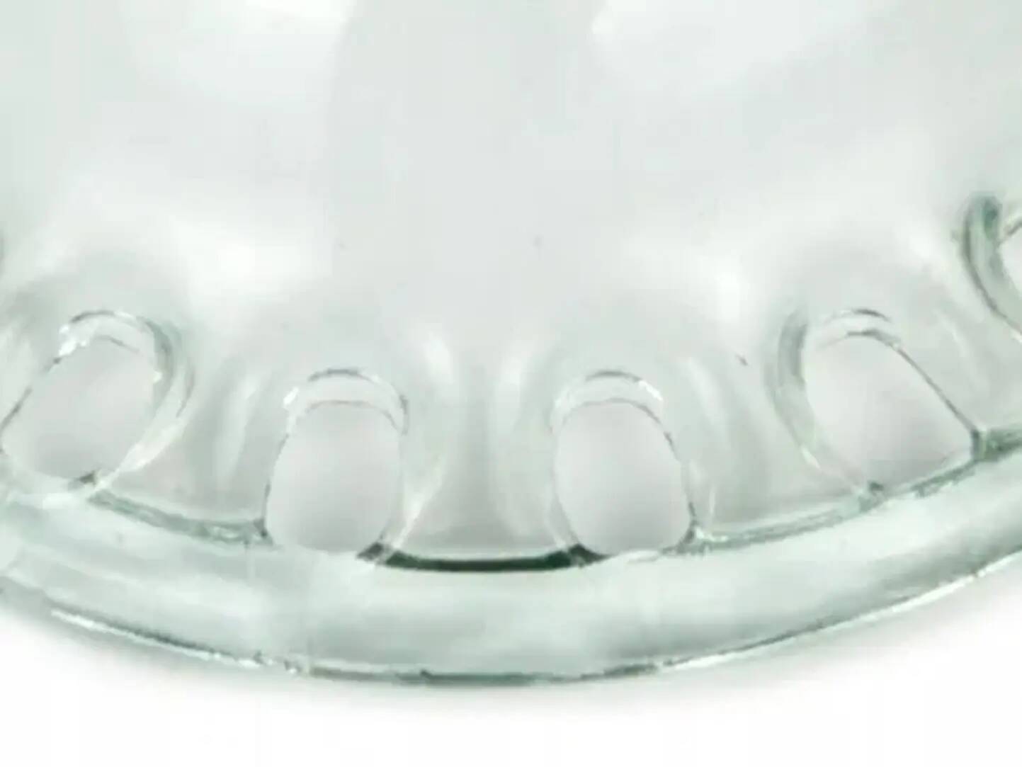 Minimalist pressed glass platter, Japan, 1990s