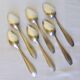 6 Apollo teaspoons in punched silver metal 2106241