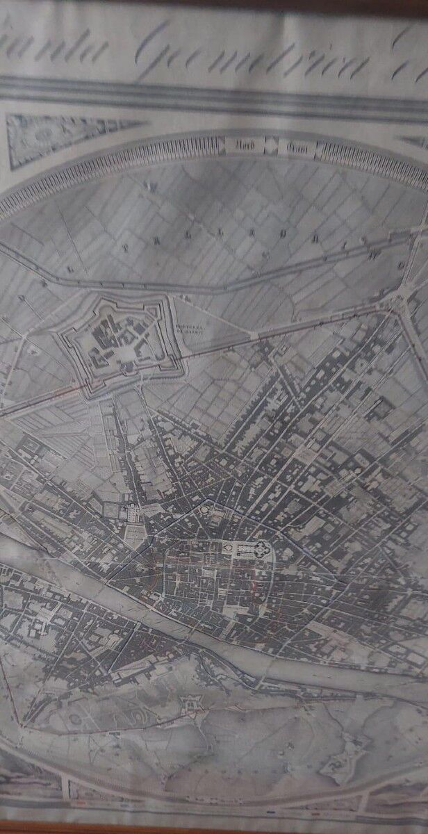 Large geometric map of the city of Florence, 1843