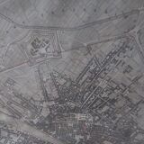 Large geometric map of the city of Florence, 1843