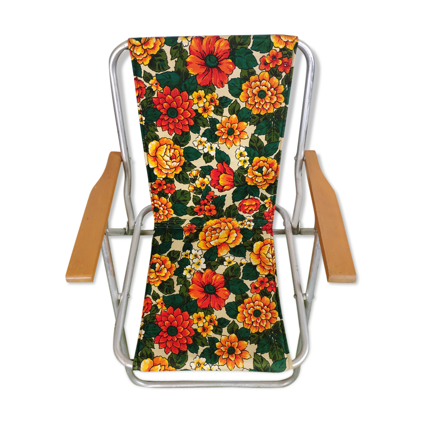 Foldable chair camping vintage floral décor Pouch DDR