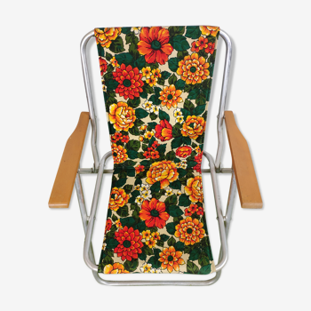 Foldable chair camping vintage floral décor Pouch DDR