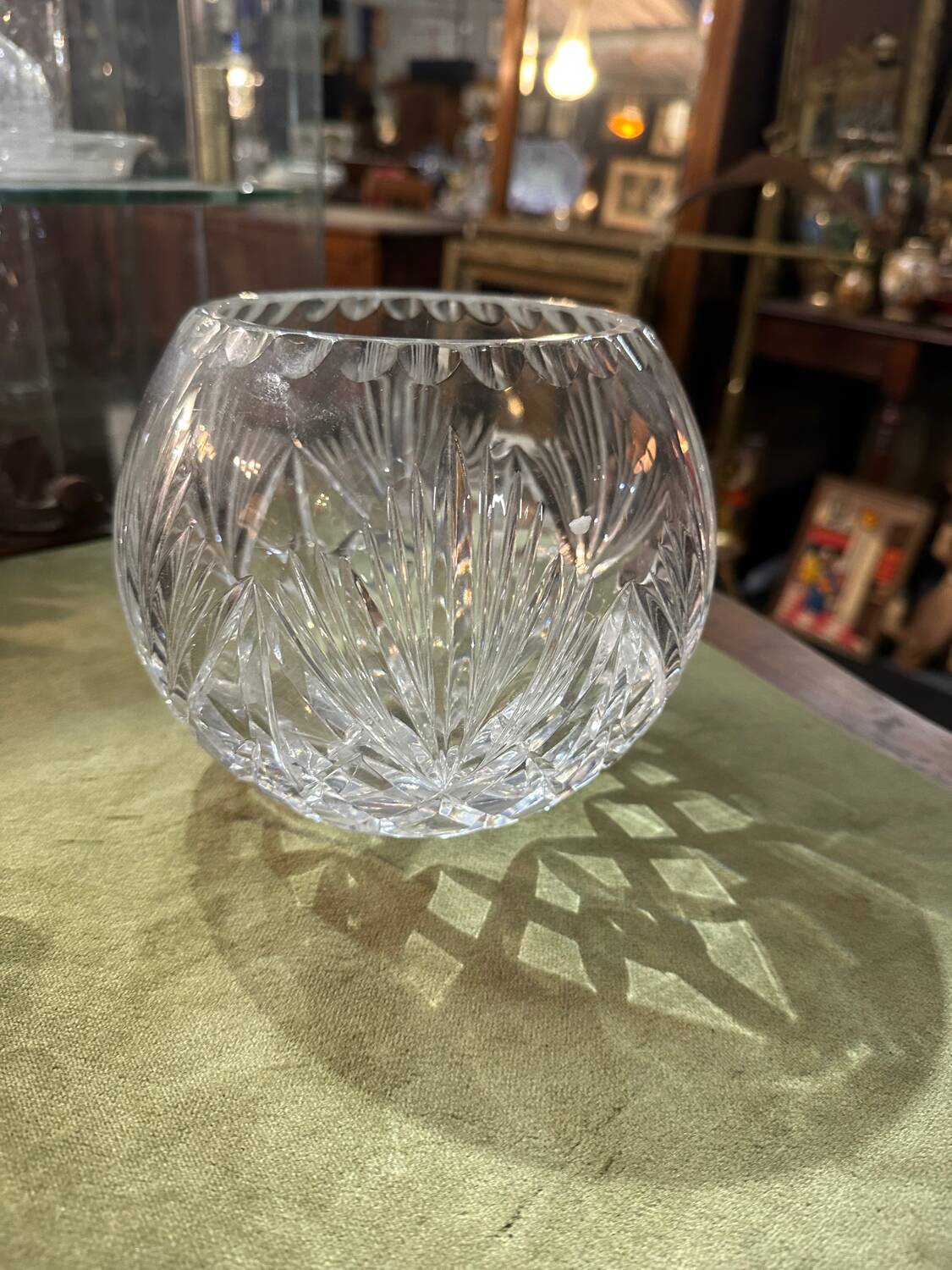 Round crystal vase