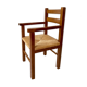 Chaise enfant paillée vintage
