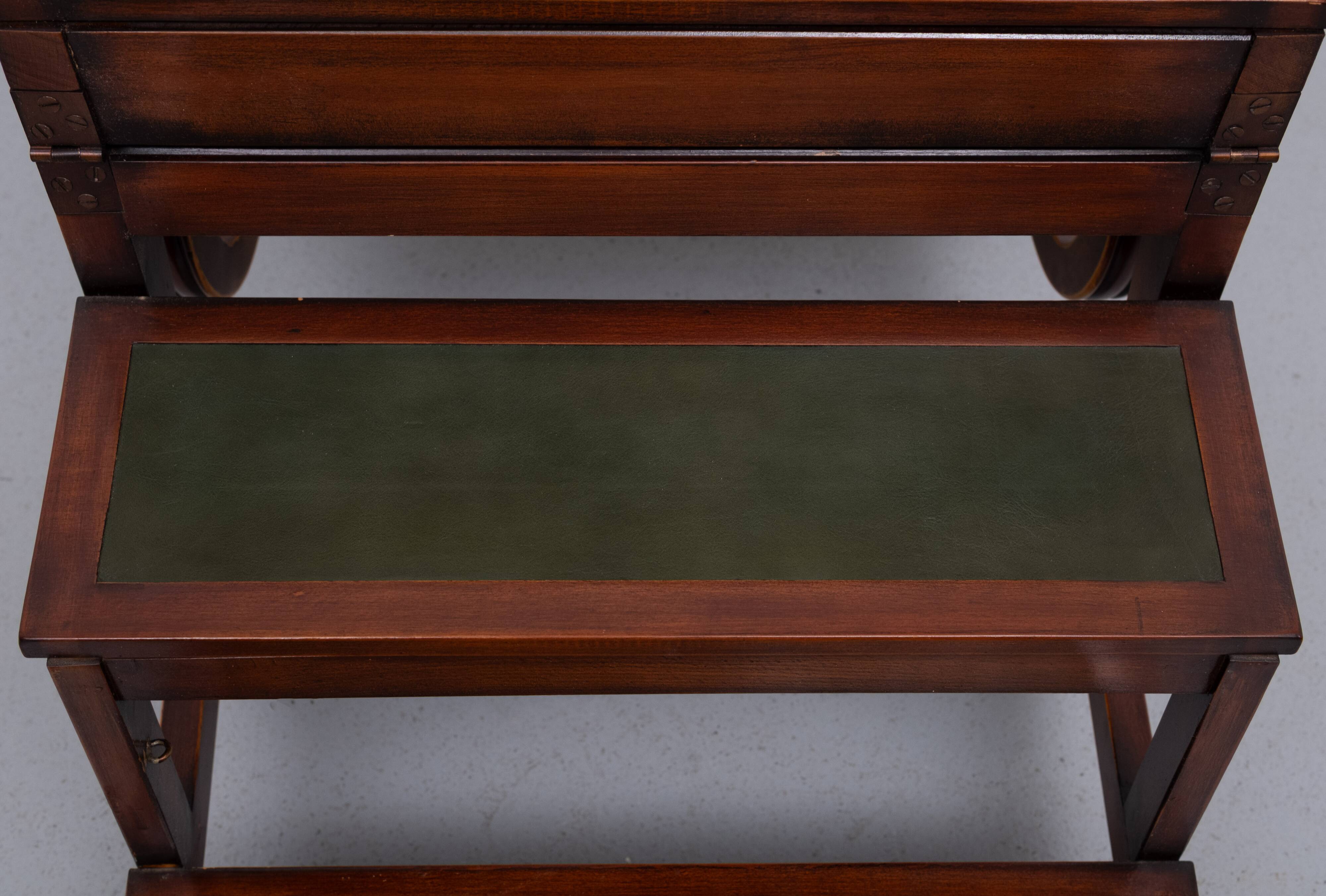 A Regency style Mahogany library chair /steps. England