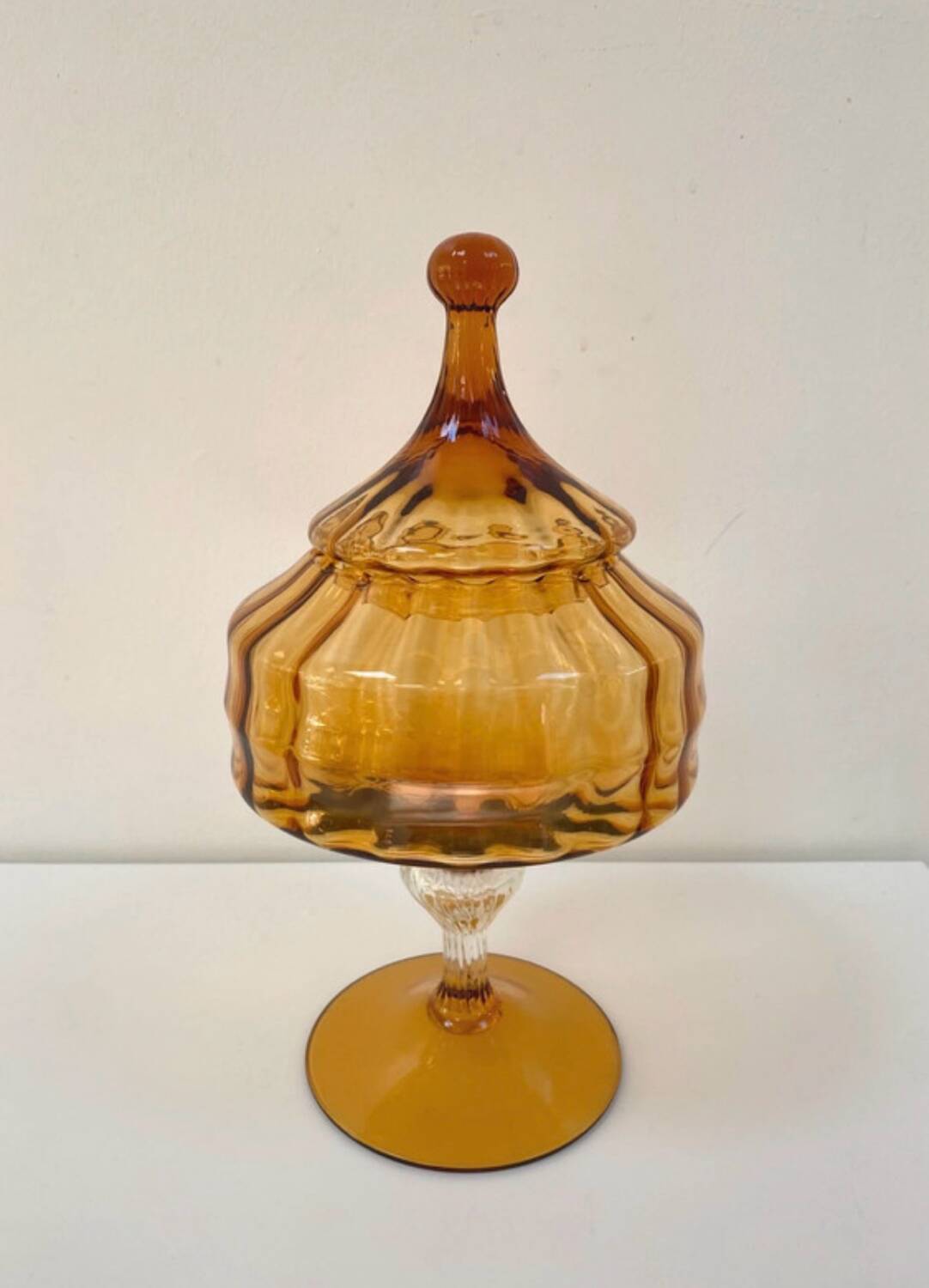 Amber glass dragée / sweet box Empoli (Italy) - Years