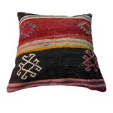 VINTAGE TURKISH KILIM CUSHION COVER , 45 X 45 CM