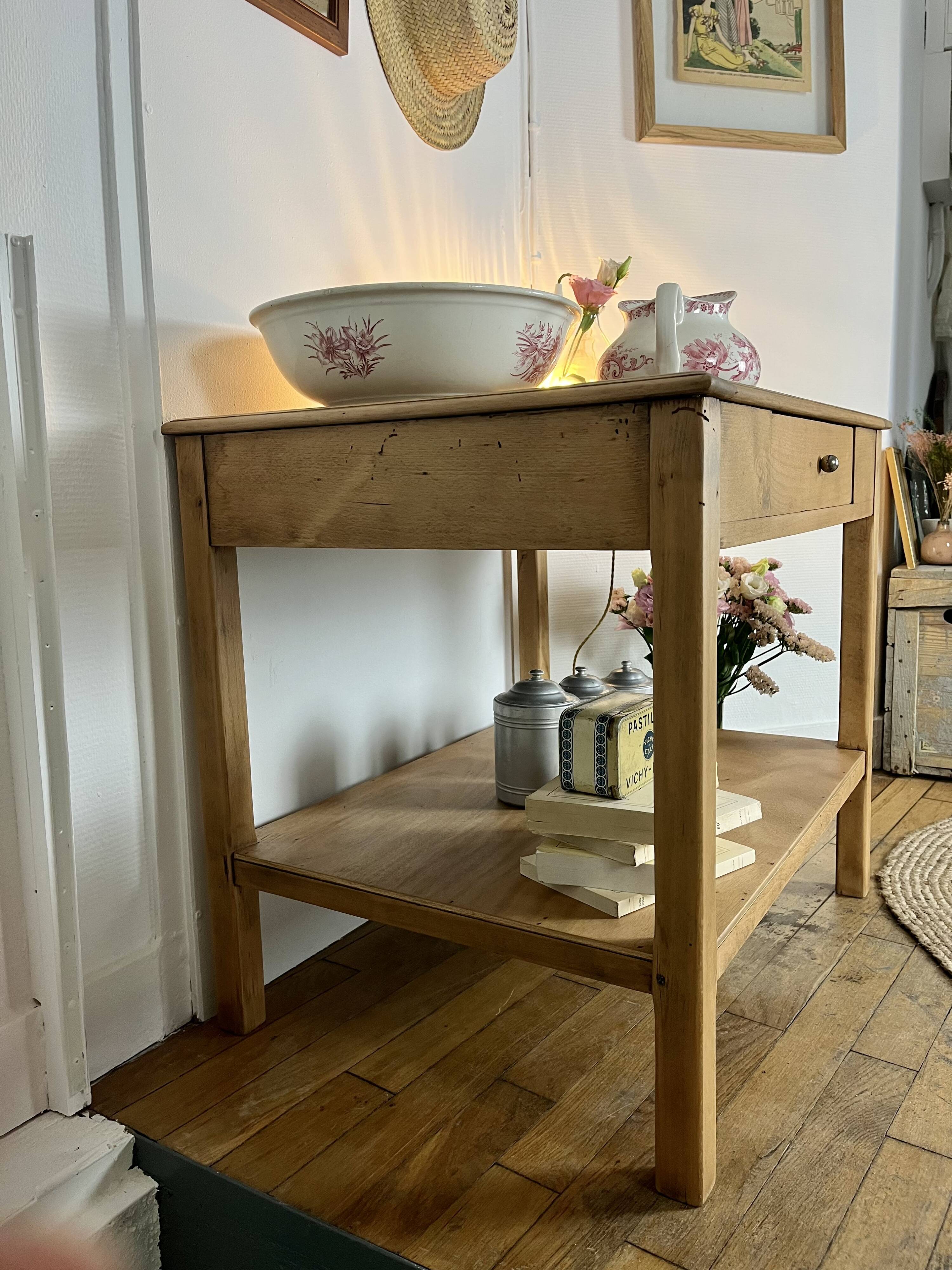 Antique wooden console