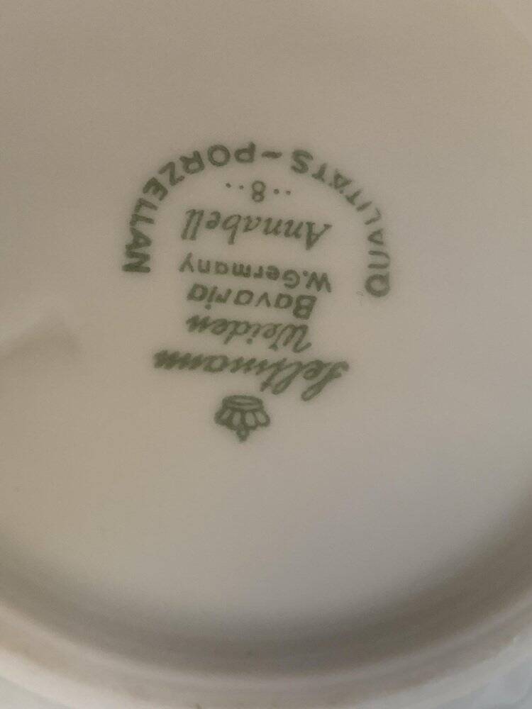 Bavaria Seltmann Weiden green and white porcelain coffee service - set of 2