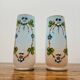 Rare pair of antique hand-painted opaline glass vases – Napoleon 3