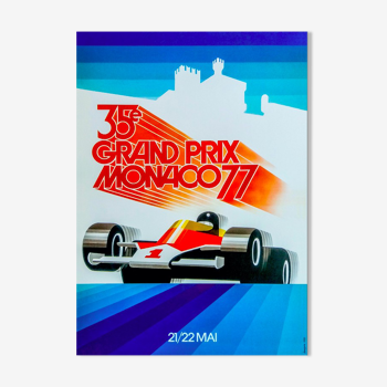Monaco F1 retro style Grand Prix poster